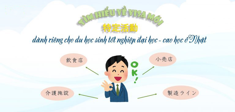 TÃ¬m hiá»ƒu vá» visa hoáº¡t Ä‘á»™ng Ä‘áº·c biá»‡t má»›i dÃ nh riÃªng cho du há»c sinh tá»‘t nghiá»‡p Äáº¡i há»c â€“ Cao há»c á»Ÿ Nháº­t