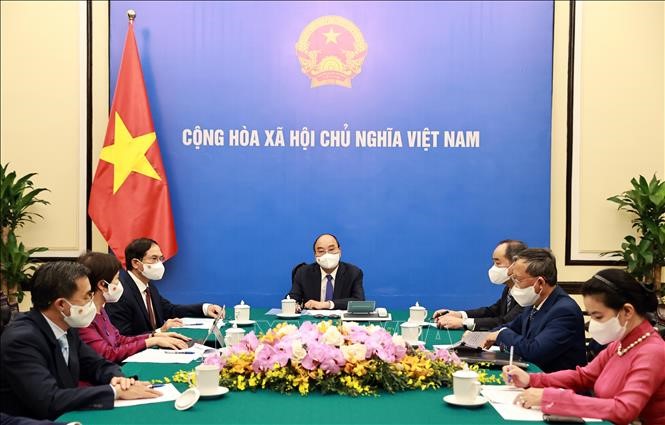 CHá»¦ Tá»ŠCH NÆ¯á»šC NGUYá»„N XUÃ‚N PHÃšC ÄIá»†N ÄÃ€M Vá»šI THá»¦ TÆ¯á»šNG NHáº¬T Báº¢N SUGA YOSHIHIDE